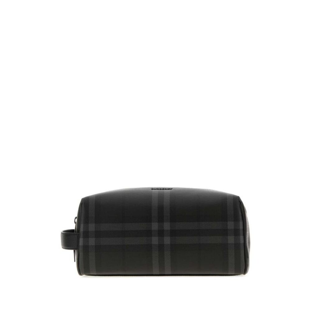 Burberry Men Printed Canvas City Check Beauty Case
